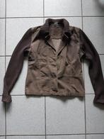 Vintage bruin jasje colbert corduroy mt l 40 gebreide mouwen, Ophalen of Verzenden, Zo goed als nieuw, Maat 38/40 (M), Bruin