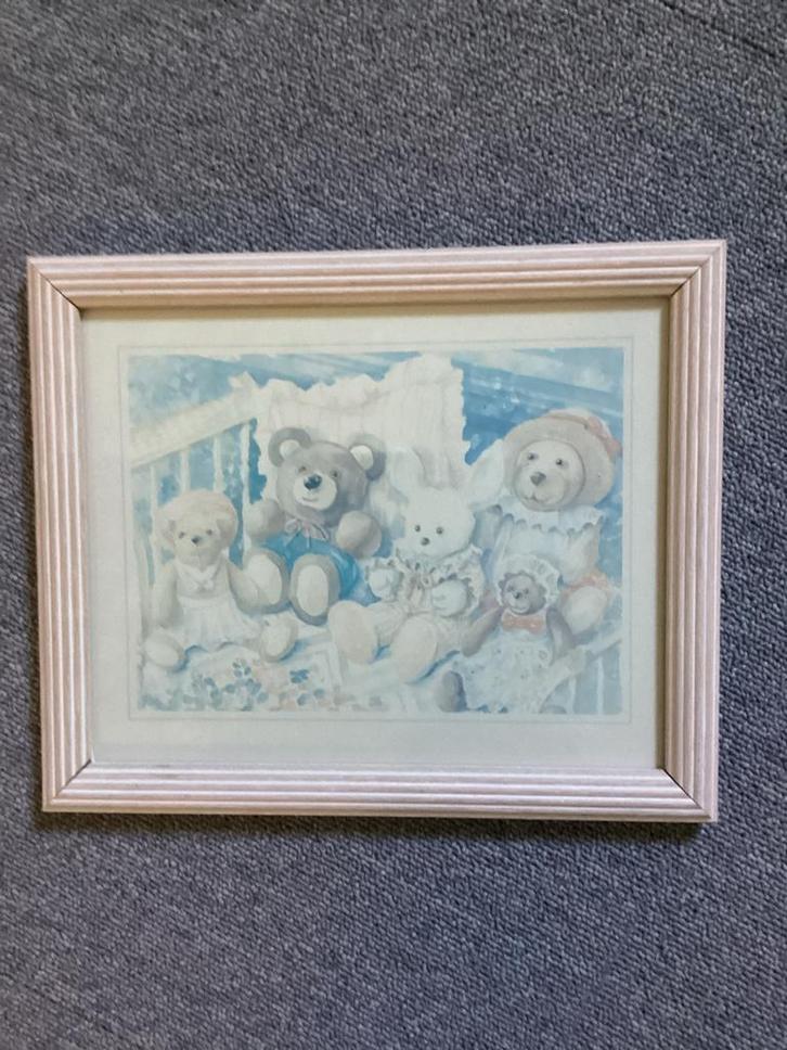 Lief schilderijtje met teddyberen - kinderkamer -, Kinderen en Baby's, Kinderkamer | Inrichting en Decoratie, Zo goed als nieuw