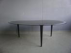 Salontafel, glasplaat, organisch met druppelvorm, onderstel, Gebruikt, 100 tot 150 cm, 50 tot 75 cm, Glas