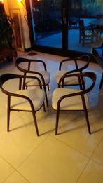 Nieuw Scandinavische-Japandi stoel x4, Nieuw, Minimalistische Scandinavisch-Japandi stoel, Vier, Bruin
