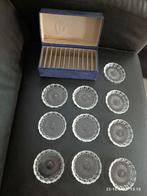 10 vintage glazen onderzetters, mooi voor eten met Kerstmis, Antiek en Kunst, Ophalen of Verzenden