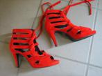 Elegant sexy rood suede zomerlaarsje BLACK LABEL 37 snazzeys, Verzenden, Black Label, Nieuw, Sandalen of Muiltjes