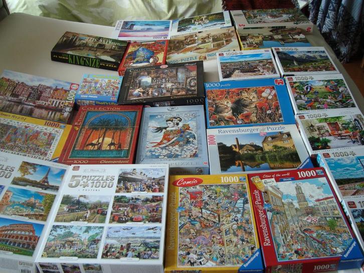 26 puzzles 1000-1500 stuk vanaf 2 euro, Hobby en Vrije tijd, Denksport en Puzzels, 500 t/m 1500 stukjes, Ophalen of Verzenden