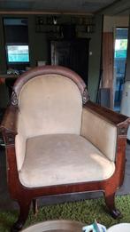 Antieke fauteuil 19e eeuwse stijl “biedermeier”, Ophalen