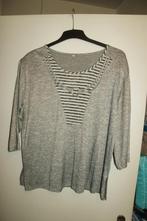 shirt mt XL strepen-ring-bandjes)m.3/4 mouw grijs-wit NIEUW, Ophalen, Maat 46/48 (XL) of groter, Nieuw, Korte mouw