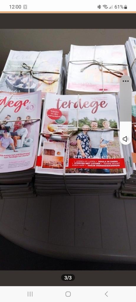 Terdege vanaf jaargang 2015, Boeken, Tijdschriften en Kranten, Ophalen, Zo goed als nieuw