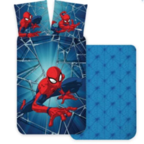 Spiderman Dekbedovertrek 140 x 200 cm - Dynamic, Kinderen en Baby's, Kinderkamer | Beddengoed, Nieuw, Dekbedovertrek, Blauw, Jongetje