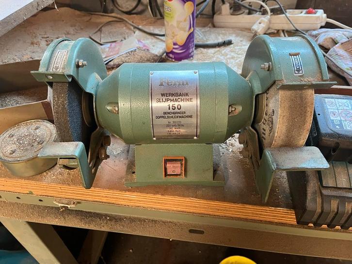Ferm Werkbank Slijpmachine 150, Doe-het-zelf en Verbouw, Gereedschap | Schuurmachines, Gebruikt, Overige typen, Minder dan 600 watt