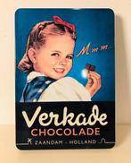 Leuk plat Verkade blik met meisje erop, Verzamelen, Blikken, Ophalen of Verzenden, Overige