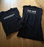 Maat M Set T-shirt jurk tuniek shirt zwart met tekst grappig, Maat 38/40 (M), Verzenden, Zwart, Humor