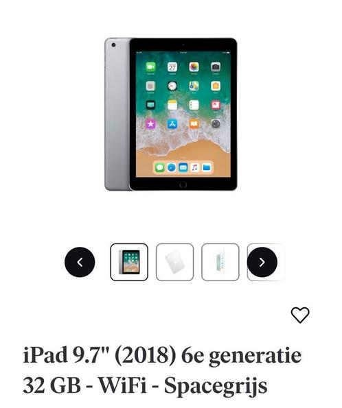 Apple iPad 9.7" (2018) 6e generatie, Computers en Software, Apple iPads, Zo goed als nieuw, Apple iPad, 32 GB, Ophalen of Verzenden
