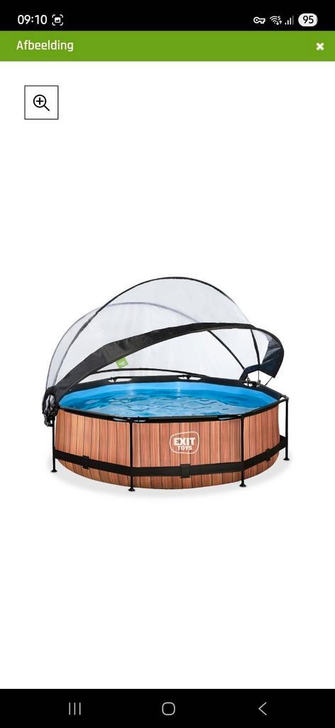 Overdekt zwembad met solarbol en zandfilterpomp, Tuin en Terras, Zwembaden, Gebruikt, Opzetzwembad, 200 tot 400 cm, 300 cm of meer