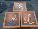 Disney Schilderijen Mickey, Goofy en Pluto, Ophalen of Verzenden