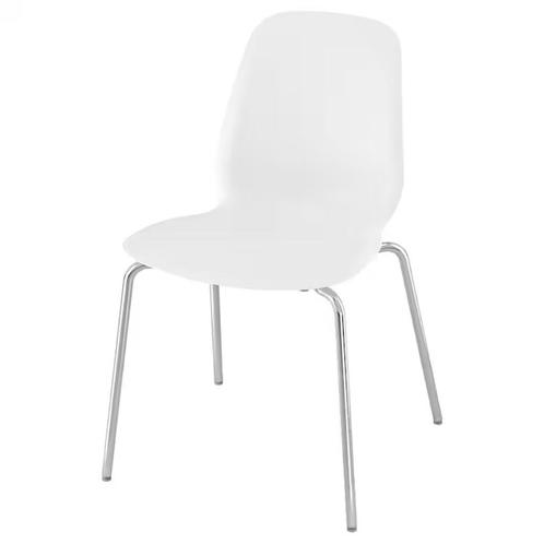 Eetkamerstoelen Ikea (4 stuks), Huis en Inrichting, Stoelen, Zo goed als nieuw, Vier, Kunststof, Metaal, Wit, Ophalen