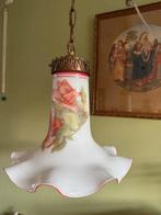 Hanglamp, glas, rozen, Italiaans, vintage, brocante, ‘50/60, Ophalen of Verzenden