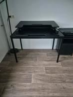 Zwart gasveer zit sta verhoger incl. simpel bureau, Ophalen, In hoogte verstelbaar, Zo goed als nieuw, Stabureau