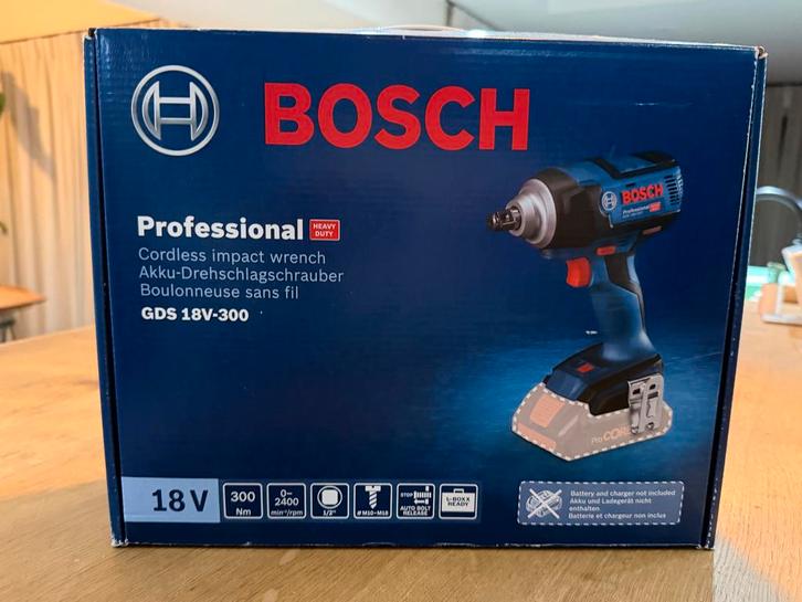 Bosch slagschroevendraaier  GDS18v 300 professioneel ZGAN, Doe-het-zelf en Verbouw, Gereedschap | Boormachines, Zo goed als nieuw