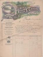 1900:Facture de# Maison A. GARSOU, Rue de Norvège, 3, BXL. #, Oude facturen., Gebruikt, Verzenden