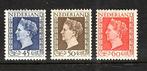 024 nvph 487-489 koningin wilhelmina1947ongebruikt zie scans, Postzegels en Munten, Ophalen of Verzenden, Na 1940, Postfris