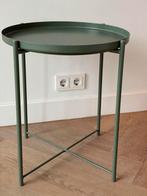 Groen tafeltje met afneembaar blad, 45 tot 60 cm, Minder dan 55 cm, Gebruikt, Metaal of Aluminium