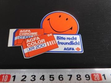 sticker Bitte recht freundlich !  AGFA Chrome Color XR200  beschikbaar voor biedingen