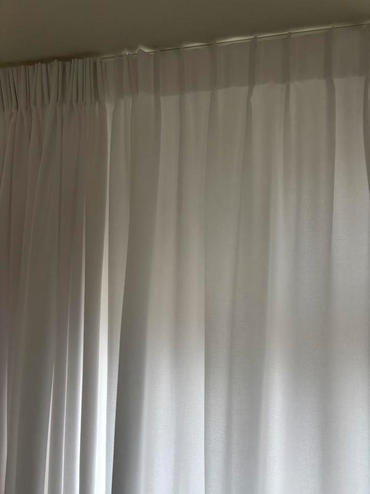Nieuwe witte gordijnen, 4,15m breed, 233cm hoog, Huis en Inrichting, Stoffering | Gordijnen en Lamellen, Gebruikt, 200 cm of meer