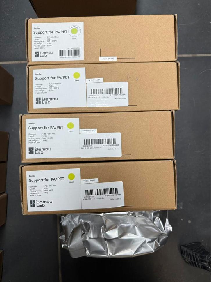 Diverse Bambu Lab filamenten (PAHT-CF , support en anderen), Computers en Software, 3D Printers, Nieuw, Ophalen