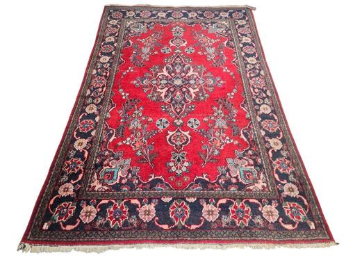 Handgeknoopt Persian wol Mehraban tapijt medallion 131x203cm, Huis en Inrichting, Stoffering | Tapijten en Kleden, Gebruikt, 100 tot 150 cm