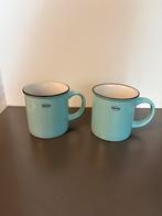 Cabanaz Retro Mokken - Blauw - Goede Staat, Keramiek, Ophalen of Verzenden, Zo goed als nieuw, Overige stijlen