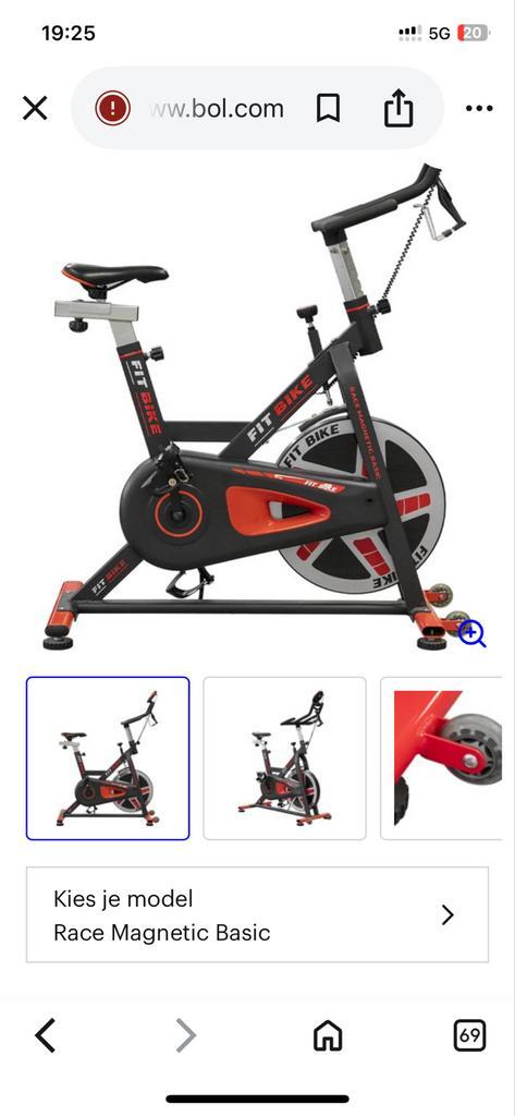 FitBike Race Magnetic Basic - Indoor Fiets of Spinner bike, Sport en Fitness, Fitnessapparatuur, Zo goed als nieuw, Spinningfiets