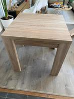 Vierkante Eettafel uitschuifbaar 80x80x76 cm uitschuifbaar, Huis en Inrichting, Tafels | Eettafels, Ophalen, Kunststof, Gebruikt