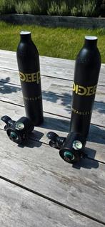 Dideep portable lung duikset compleet 2 flessen, Watersport en Boten, Ophalen of Verzenden, Zo goed als nieuw, Duikfles