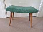 vintage krukje met nieuwe bouclé bekleding groen  36 cm, Ophalen of Verzenden, Gebruikt, Hout