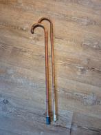 2 antieke houten wandelstokken, Diversen, Wandelstokken, Ophalen of Verzenden, Gebruikt