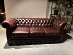 Chesterfield 3 zits Bank Oxblood Rood, Huis en Inrichting, Banken | Bankstellen, Gebruikt, 150 tot 200 cm, Driepersoons, Ophalen of Verzenden