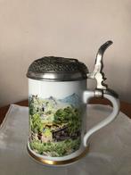 Vintage Franklin Mint bierpul met pewter deksel, Verzamelen, Overige Verzamelen, Ophalen of Verzenden, Zo goed als nieuw