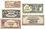 492. Bankbiljetten Japans bezettingsgeld, 1942–1945, Malaya, Ophalen of Verzenden, Zuidoost-Azië