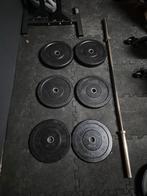 Squatrack / Squatsteunen met Halterset (Bumperplates), Sport en Fitness, Ophalen of Verzenden, Zo goed als nieuw, Benen, Overige typen