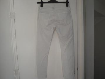 Lange witte skinny ESPIRT jeans met ritsjes. Maat 36. beschikbaar voor biedingen