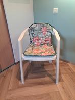 Tuinstoelen  wit kunststof 4 stuks, Ophalen, Gebruikt