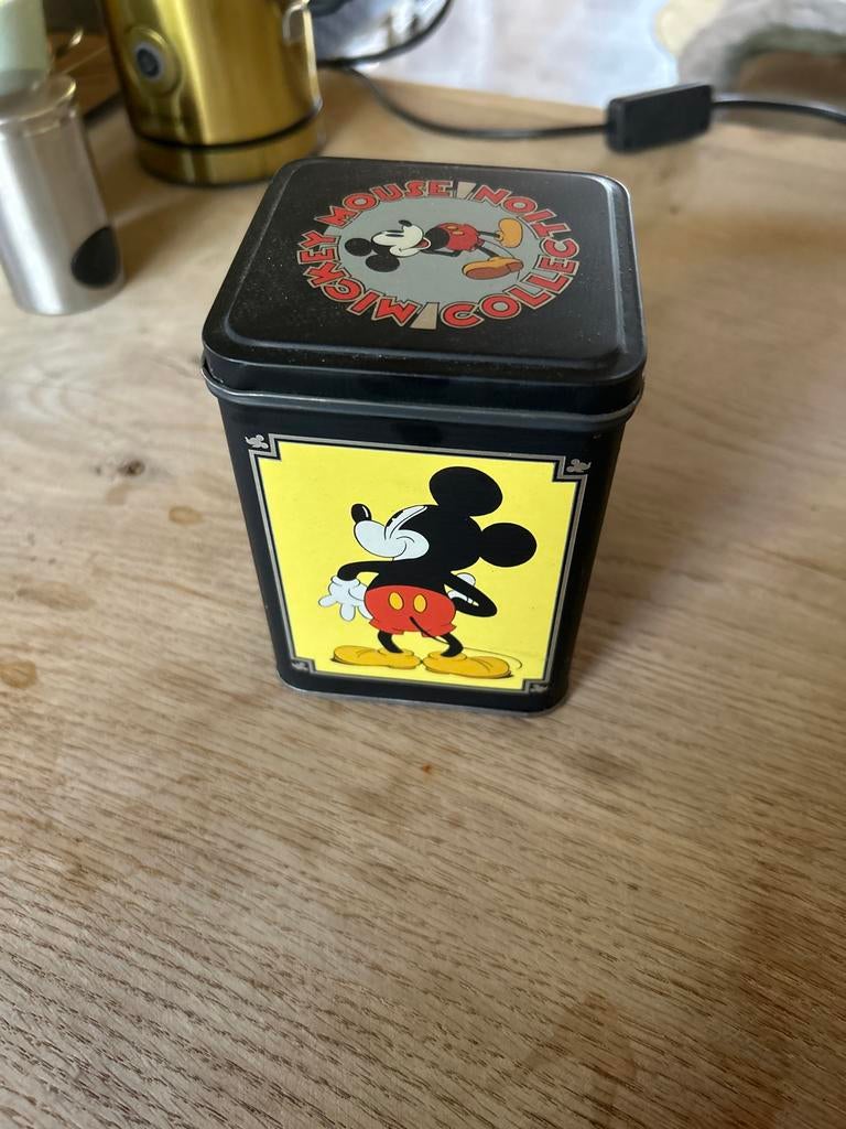 Vintage Mickey Mouse Blikken Doos, Verzamelen, Disney, Ophalen of Verzenden, Overige figuren, Gebruikt, Overige typen