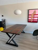 Eetkamertafel oude gymvloer hardhout, Ophalen, Zo goed als nieuw