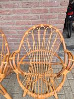 Twee authentieke rattan / rieten stoelen, Ophalen, Zo goed als nieuw, Rotan
