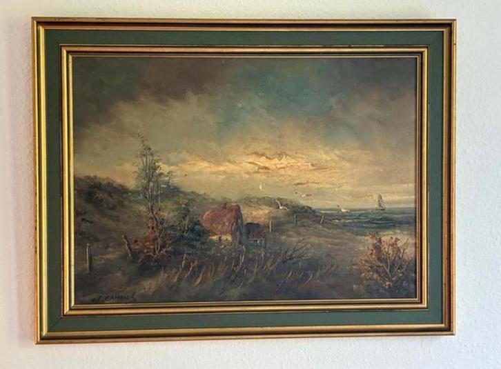 Olieverfschilderij van G.J Ernens, Antiek en Kunst, Kunst | Schilderijen | Klassiek, Ophalen
