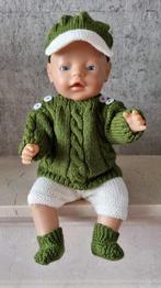 Poppenkleertjes (40-45cm) set: petje, trui, broek & sokjes, Ophalen of Verzenden, Nieuw, Babypop