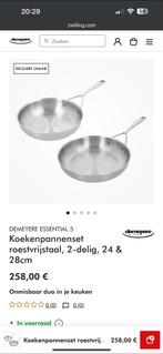Demeyere Pannenset - RVS - Inductie Geschikt, Inductieplaat, Nieuw, Pannenset, Ophalen of Verzenden