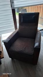 een persoon fauteuils lederen  bankstel ., Huis en Inrichting, Banken | Bankstellen, Gebruikt, Eenpersoons, 75 tot 100 cm, Ophalen of Verzenden