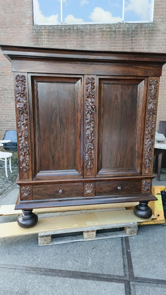 Antieke neorenaissance kast 19e eeuw – rijk gesneden eiken, Antiek en Kunst, Antiek | Meubels | Kasten, Ophalen