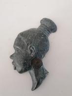 decoratief metalen wandhoofdje Afrikaanse vrouw, Antiek en Kunst, Ophalen of Verzenden