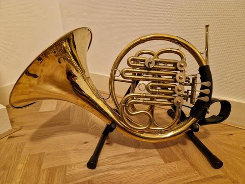 Herbert Fritz Knopf mod. 6, Muziek en Instrumenten, Blaasinstrumenten | Hoorns, Gebruikt, Met koffer, Ophalen